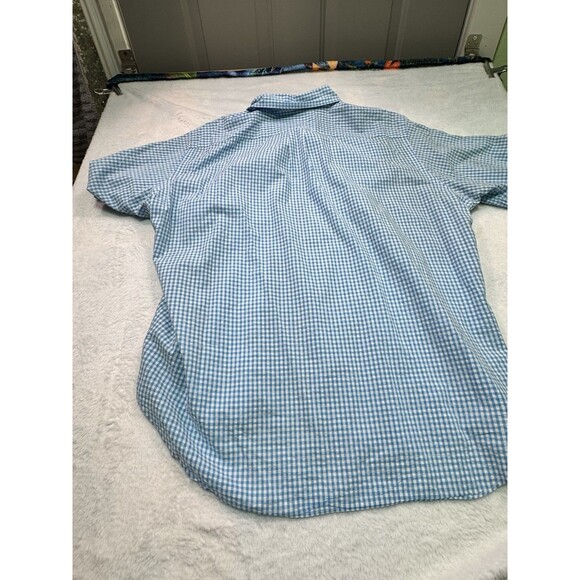 Polo Ralph Lauren Button Shirt Men's Xl Blue Checkered Short Sleeve Classic Fit - Picture 7 of 8